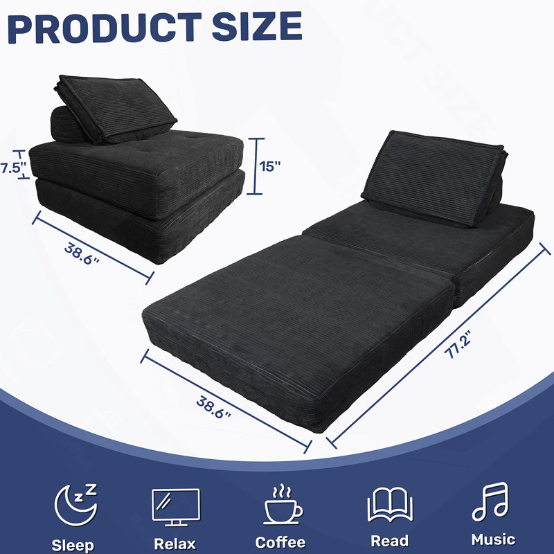 Folding Sofa Bed With Pillow