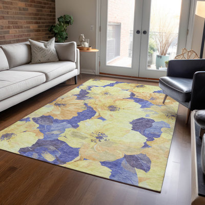 Machine Washable Indoor/Outdoor Claudian ACN1548 Wheat Rug