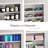 Cataleya Multimedia 2 Column 38.75" Wide Display Cabinet Media, Media Storage Shelves, Double Width Wall Storage, White-2052640950