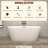 55'' x 28'' Freestanding Soaking Bathtub Acrylic Contemporary Tub with Overflow & Pop-up Drain