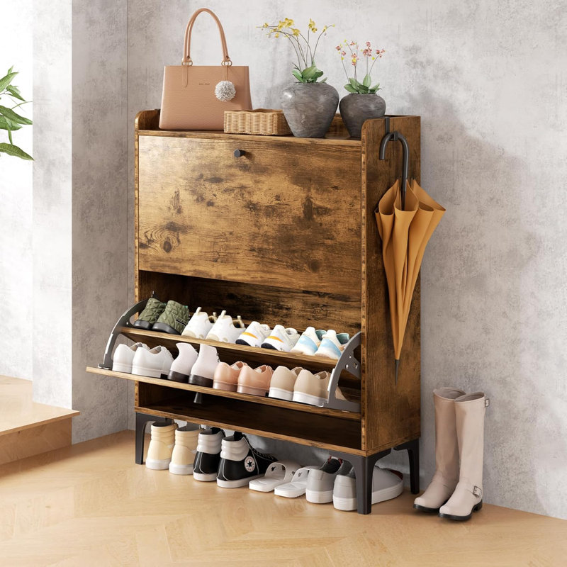 Rangement à chaussures 16 paires, Brun