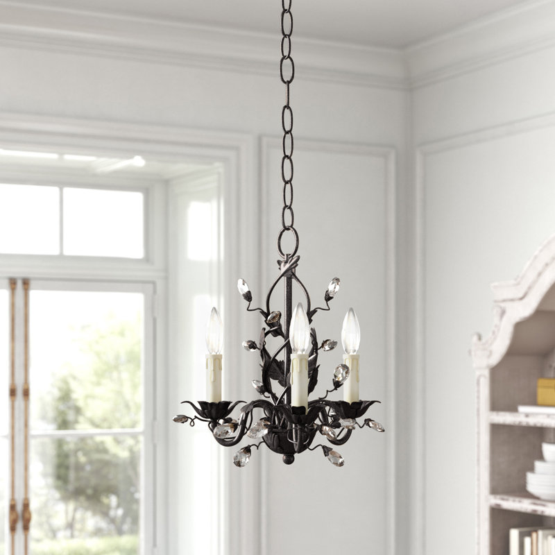 Mair 3-Light Dimmable Candle Style Chandelier, Oil Rubbed Bronze