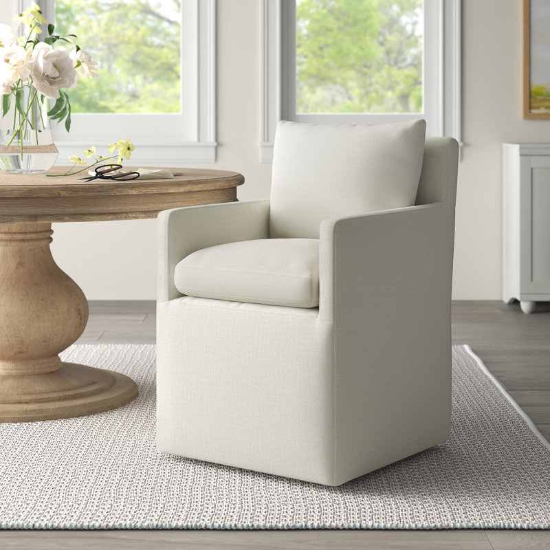 Alayaa Upholstered Armchair, Effie Linen Performance Linen