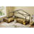 Double Twin Size L-Shaped Montessori Bed, Metal Corner House Bed Frame with Fence, Ideal for Safe and Comfortable Sleep for Two Kids-914722838