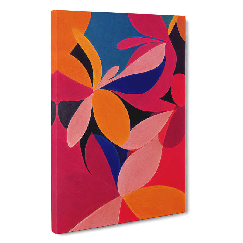 Unique Flowers Abstract No.6 - Wrapped Canvas, 50cm H x 35cm W x 3cm D