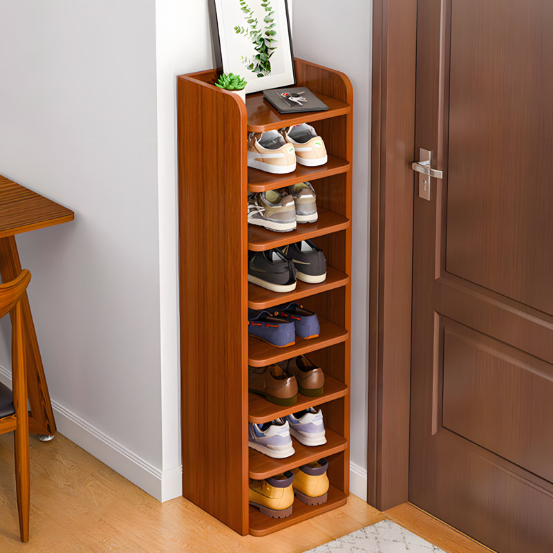 Range-chaussures peu encombrant avec une conception à plusieurs couches pour l'organisation de vestibules, de dortoirs et de couloirs