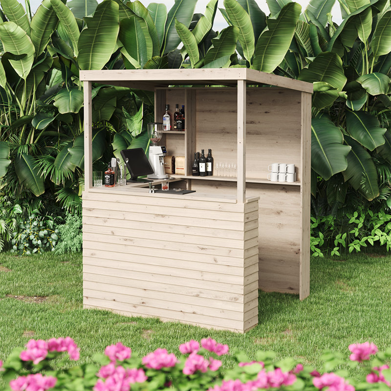 Hvidovre Union Rustic Bar Counter with Solid Wood Outer Material