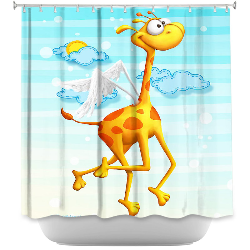Rideau de douche simple fly giraffe