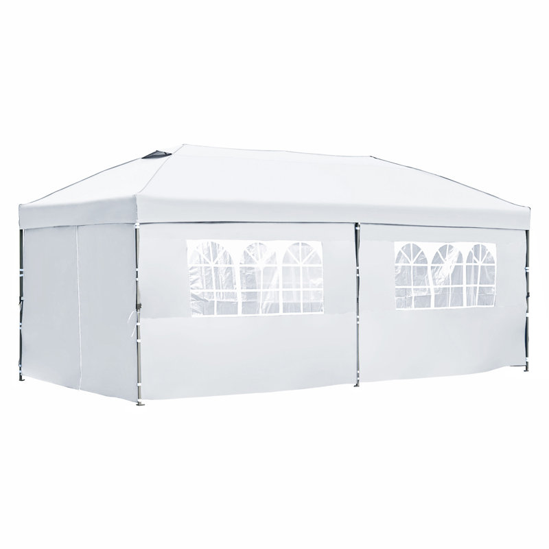 Auvent 10 X 20 avec parois latérales, Blanc