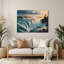Art mural gris en villes avec chutes du Niagara-470441775