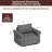 27" Wide 1-Seat Modular Sectional with Storage - Memory Foam & Pocket Spring