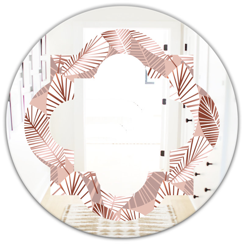 Miroir mural éclectique Quatrefoil IV, H 23,6 po x l 23,6 po