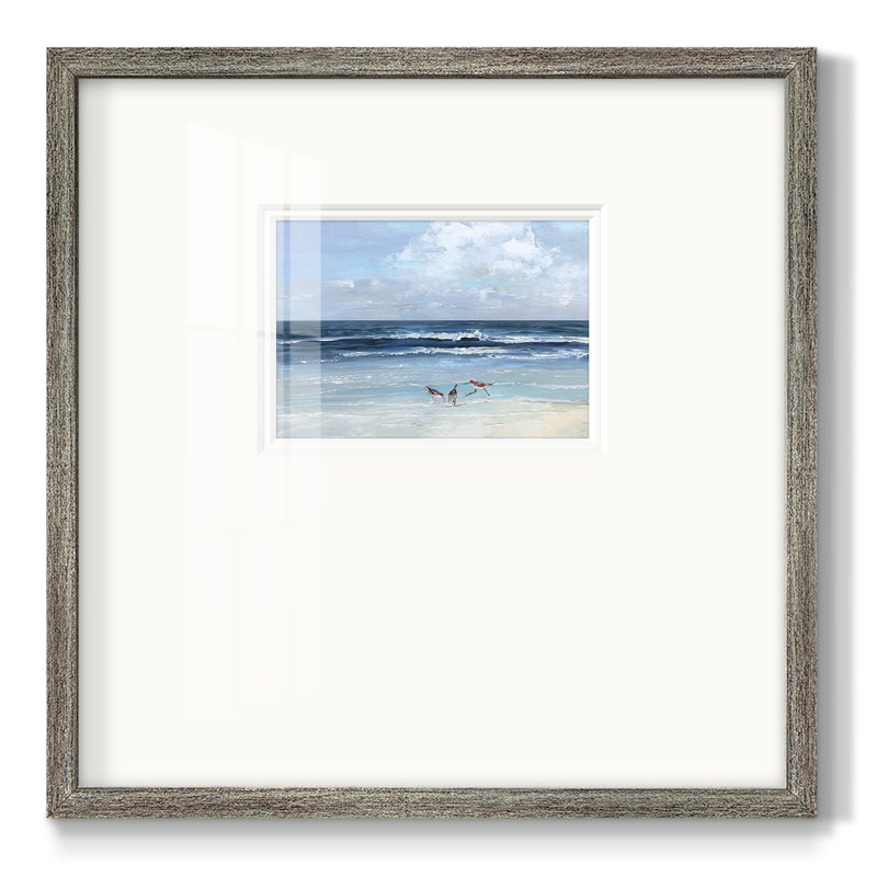 Beach Triopremium, reproduction encadrée, H 17 po x l 17 po x P 1,25 po