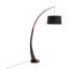 Lampe sur pied Noah Mid-Century moderne avec cadre en bois de noyer et base en marbre