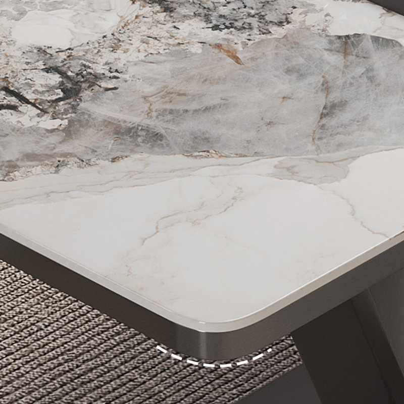 Table de salle à manger légère et luxueuse, H 29,52 po x L 78,74 po x l 35,43 po