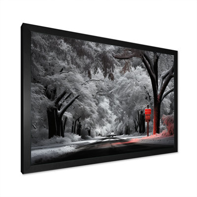 «Red and White Winter Silent Symphony II», reproduction d'art sur toile