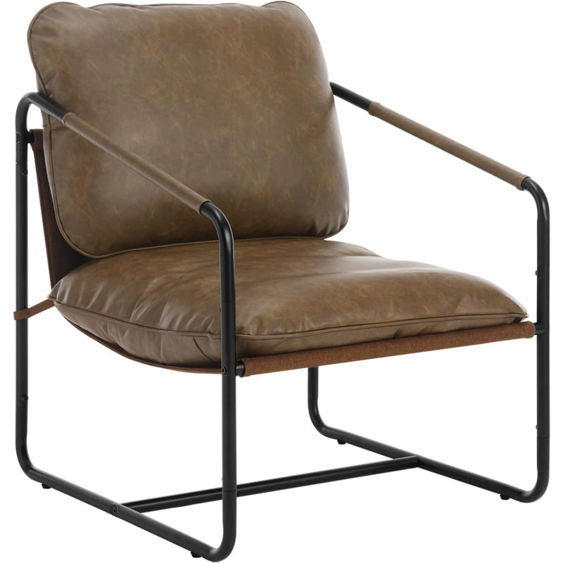 Adayah 65cm Wide Tufted Armchair, Brown