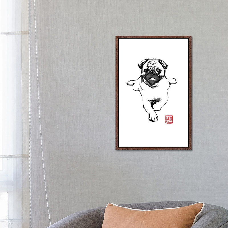 Carlin by Péchane - Print on Canvas, Classic Brown Wood Framed, 66.04 cm H x 45.72 cm W