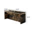 62.99" Modern Light Luxury Black-Gold Veined Sintered Stone Kitchen Island Dining Table with Built-in LED Lights