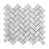 Carrara White-Polished-1x2 Inch Herringbone