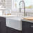 Farmhouse Kitchen Sink with Grid and Strainer