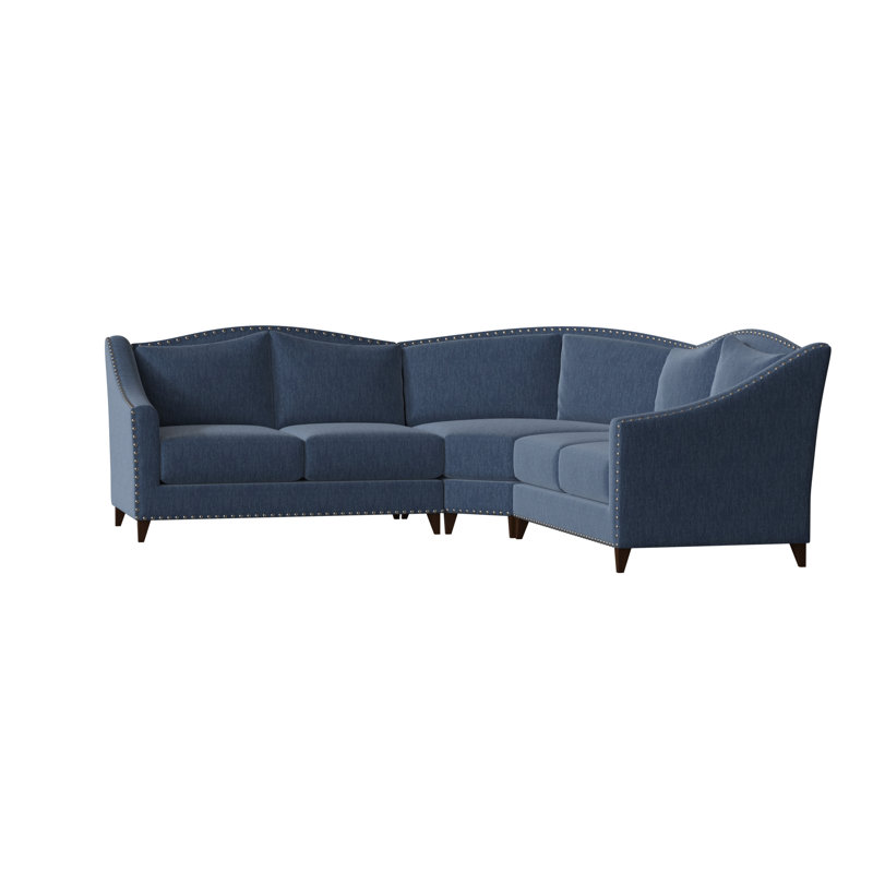 Canapé modulaire Carolina, Denim Key, Noyer, Naturel