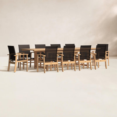 Anautica 118" Teak Patio Dining Set