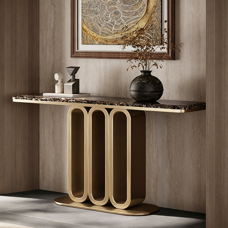 Console de hall d'entrée de luxe Italian Light, 33.5" H x 39.4" W x 13.8" D