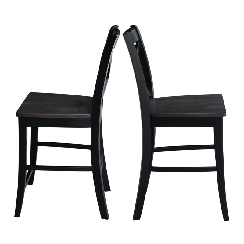 Ludivine Stool, Counter Stool (24" Seat Height), Washed Black/Coal Black