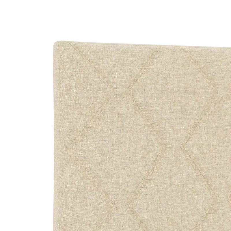 Fabric Headboard Geometric With Headboard Fabric, Cream, King