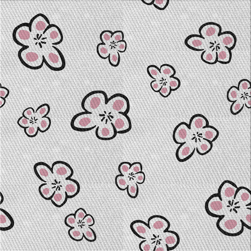 Tapis gris/zone noire à motifs, Carré 5 pi