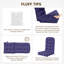Coussin de chaise à dossier haut de 2 pièces de 4,7 po d'épaisseur pour intérieur / extérieur avec sangles, boucle de dossier réglable-369009502