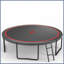 Citrouille trampoline 12 pi - échelle - noir rouge