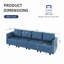 Causeuse 112 po avec rangement Zendajas-87871860