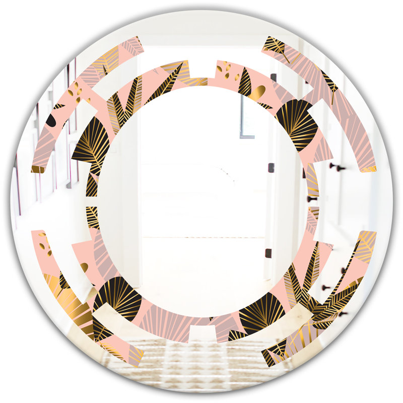 Miroir mural whirl abstract design xiv, H 23,6 po x l 23,6 po