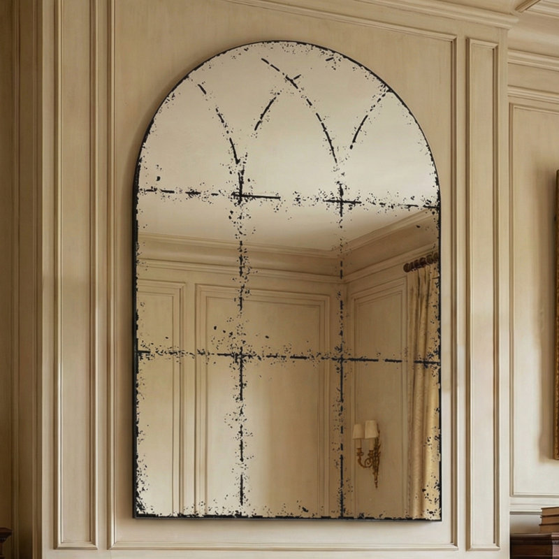 Miroir industriel semi-circulaire rétro