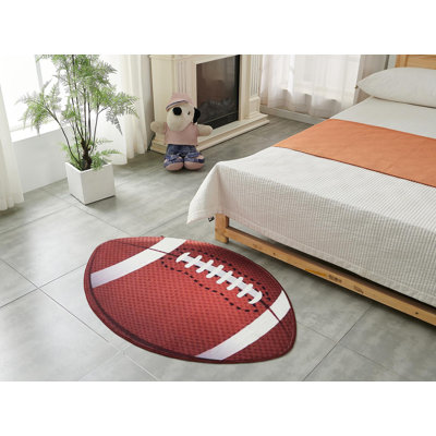 Football ShaMachine Washable Extra Soft Printed Decorative Area Rug