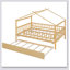 Wooden House Bed With Trundle-114668460
