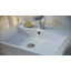 Lavabo de salle de bain L 24 po x l 19 po x H 5 po, comptoir rectangulaire avec comptoir avec trou pour robinet, blanc mat