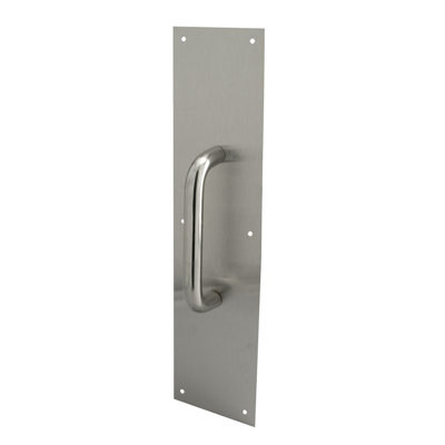 Poignée de porte ronde et plaque 4 x 16 po Prime-Line (paquet simple)