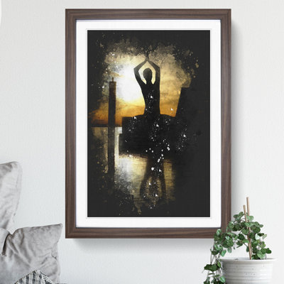 Yoga Meditation Paint Splash - Picture Frame Graphic Art