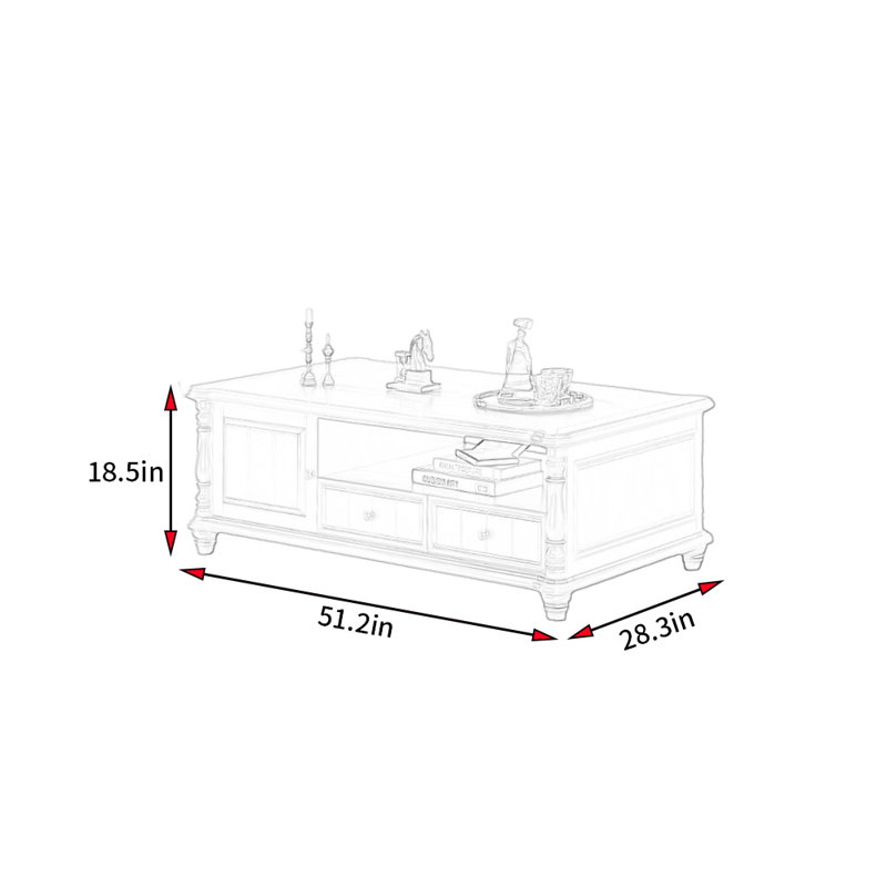 Table basse de style rétro américain, Grey