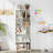 2 Pcs Floor Standing Open Bookshelf With 10 Cubbies 5 Back Anti-falling Panels
