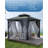 10' x 10' Hardtop Gazebo with Aluminum Frame, Double Galvanized Steel Roof, Curtains and Netting, for Backyard, Deck, Garden, Patio – Gray-125768052