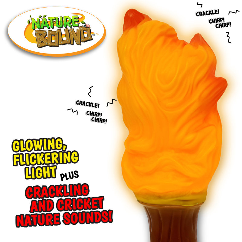 Nature Bound: Torche Glowing Explorer - jouet lumineux portatif, sons de cricket-cricket, lumière scintillante-brillante, jeu de camping en plein air, enfants 3+