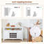 Ebern Designs Buffet Sideboard Coffee Bar Cabinet With Removable Rack White