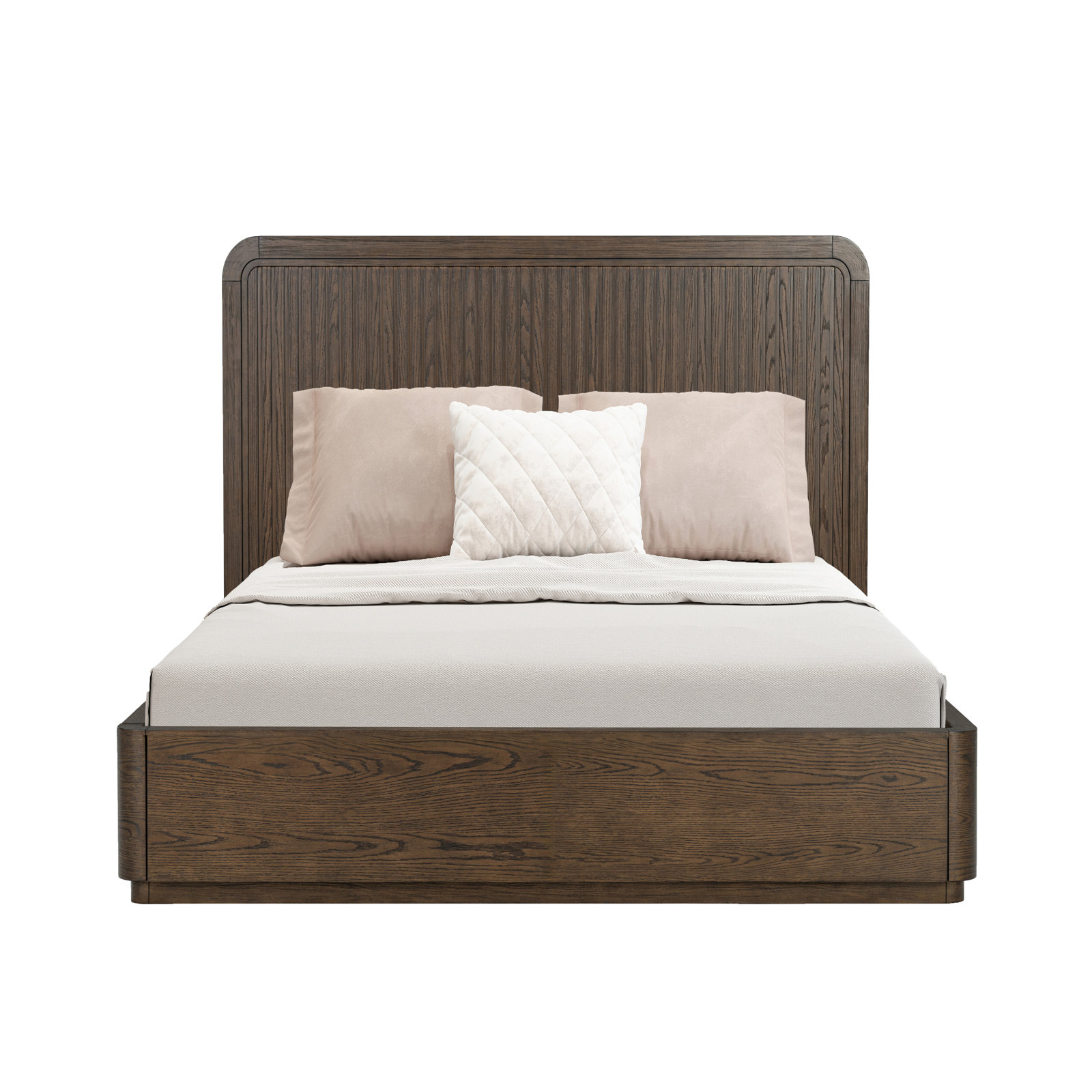 Greer Storage Oak Bed, Queen, No