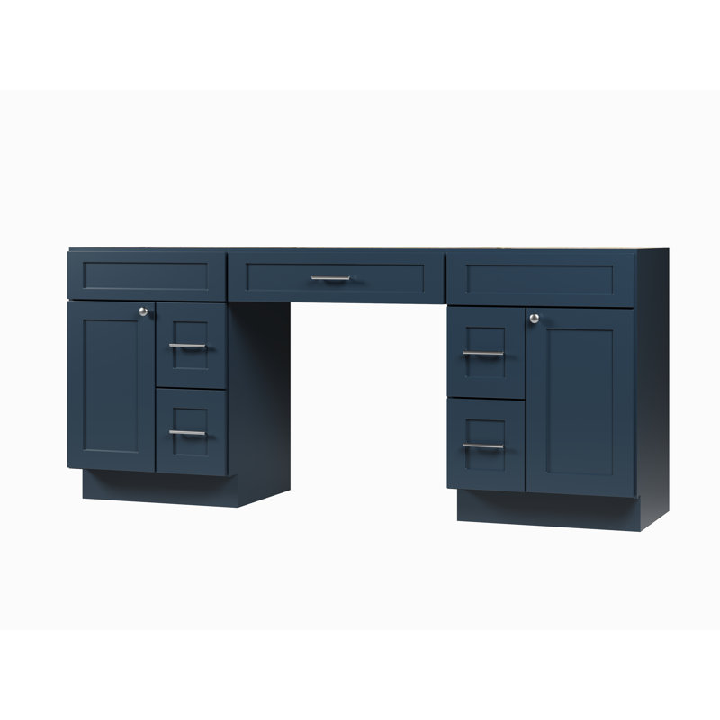 Base de meuble-lavabo double 78 po seulement, Bleu
