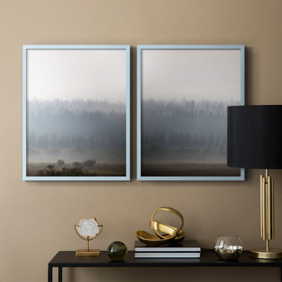 «Morning Glow I», reproduction encadrée de qualité supérieure - prête à être accrochée - aucun clou requis - aucun clou requis