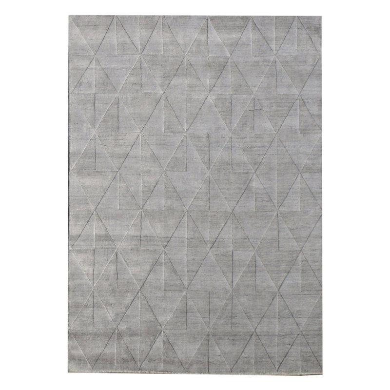 Tapis moderne fait à la main Silk, Rectangle 4 pi x 5 pi 8 po